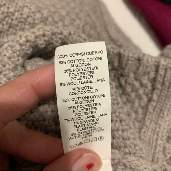 Lucky Brand Beige Cable Knit Mock Neck Sweater - Picture 9 of 9